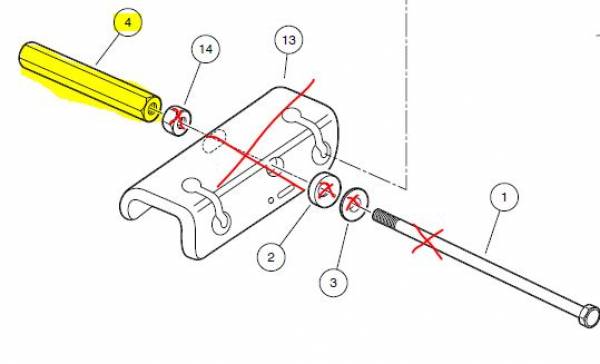 Nut for Precedent Brake Equalizer Bracket Bolt (Years 2004-Up)