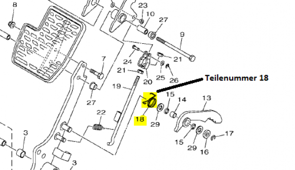 Bremsrückholfeder für YAM G29/Drive2