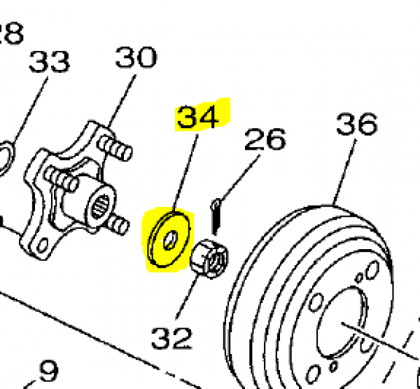 Thrust washer YAMAHA